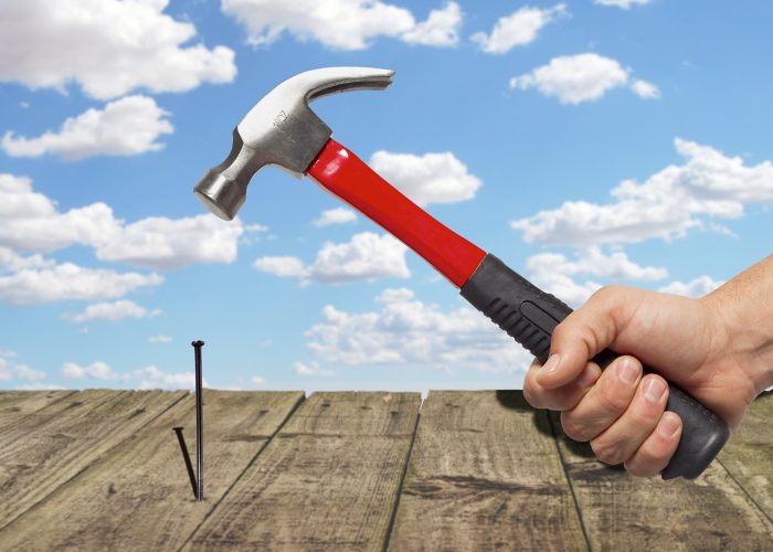 hammer, nail, construction, carpenter, tool, nails, diy, work, build, wood, repair, carpentry, nature, builder, handyman, craft, hand, sky